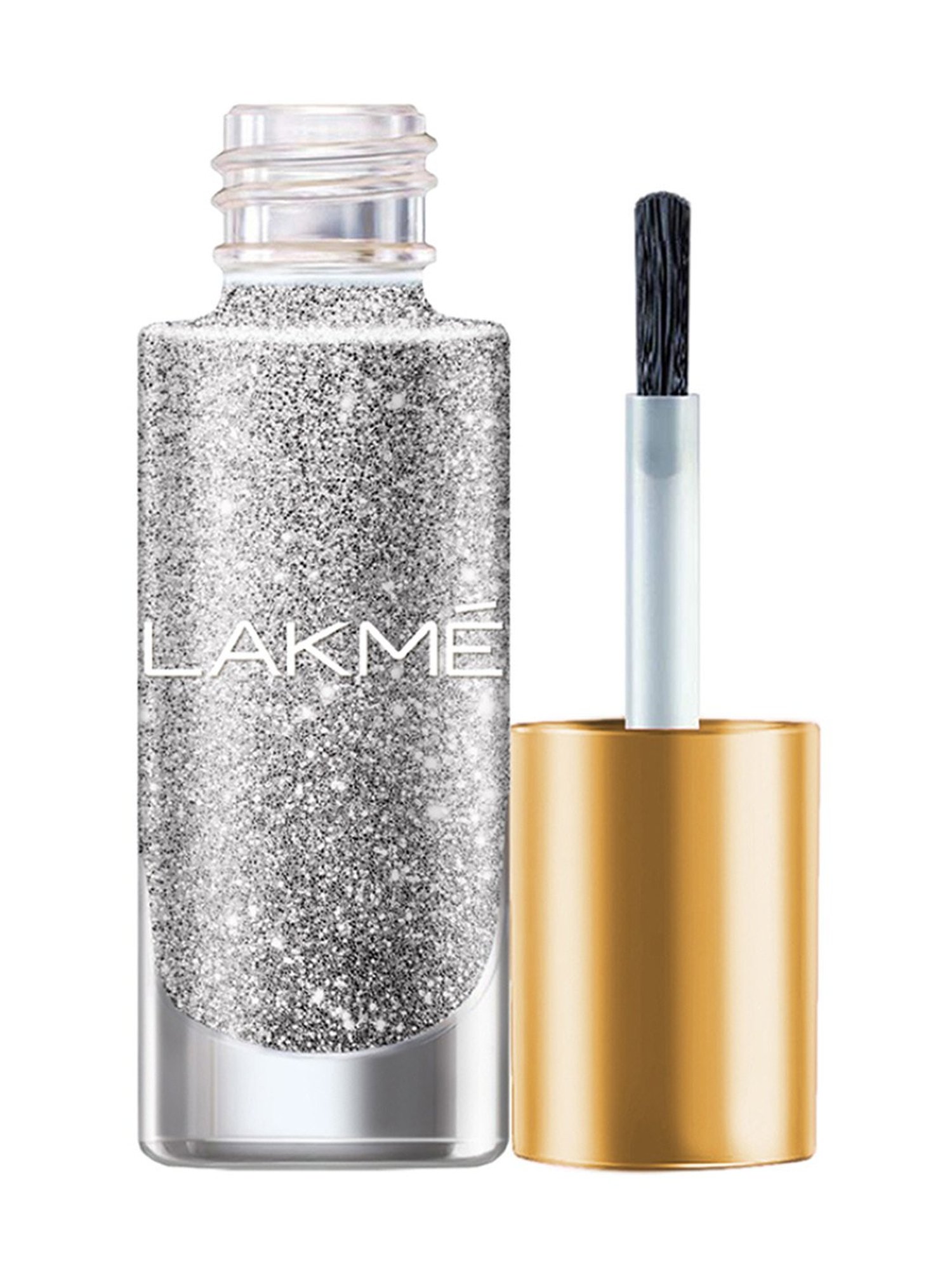 Lakme Glitterati Collection Shine Nail Color Silver Dust - 6 ml