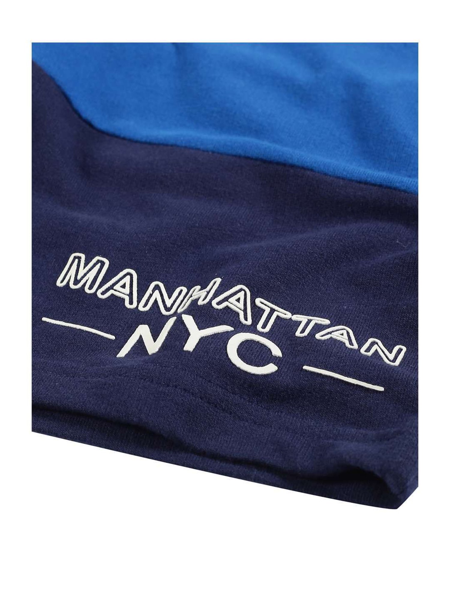 Plum Tree Kids Blue Cotton Color Block Shorts