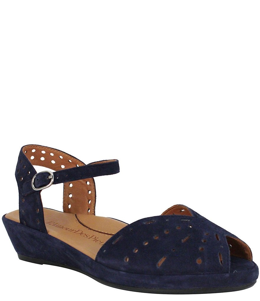 L'Amour Des Pieds Brenn Suede Wedge Sandals