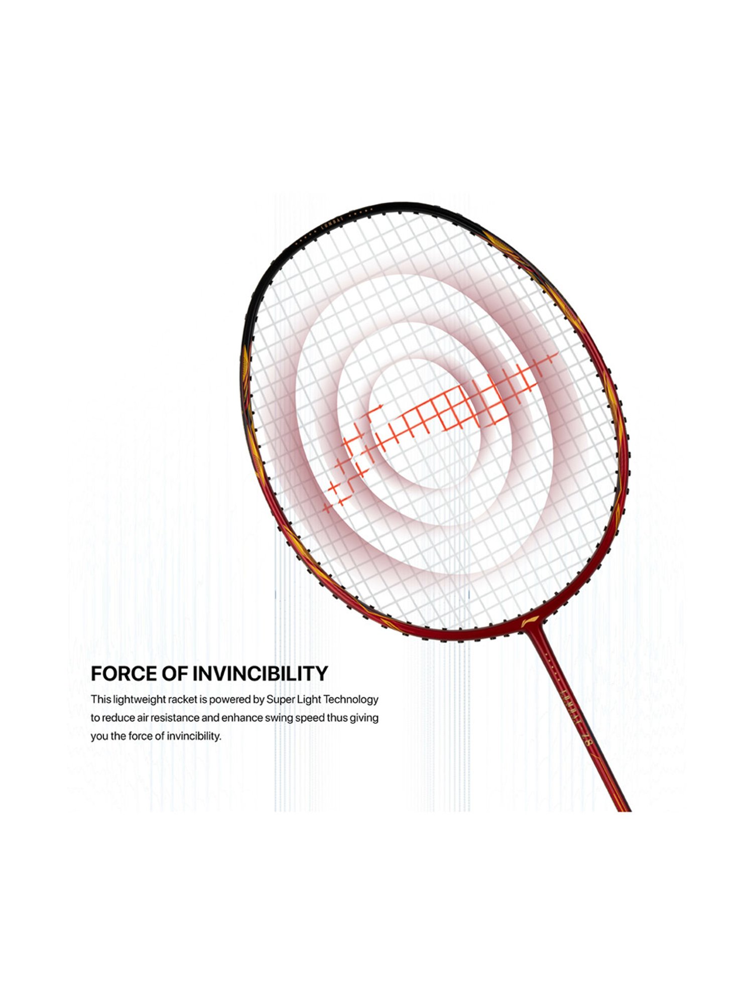 Li-Ning Combat Z8 Badminton Racket (Red) Size - Medium