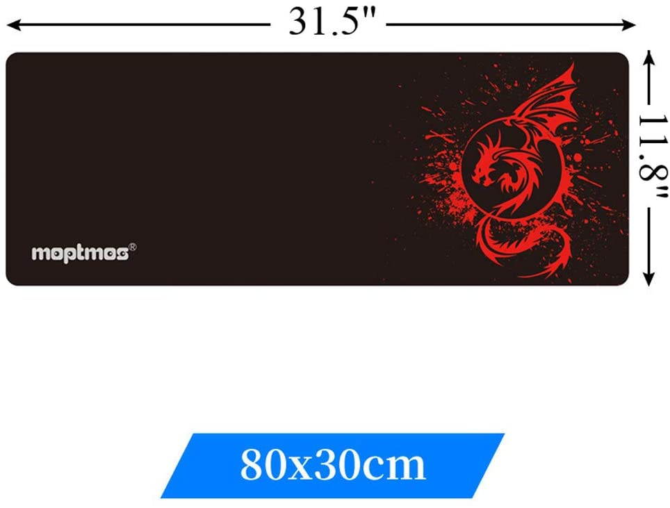Large Mouse Pad Extended Speed Gaming Mouse Pad Fly Dragon Mouse Pad Gamer Office Computer Mouse Mat (A-Red)