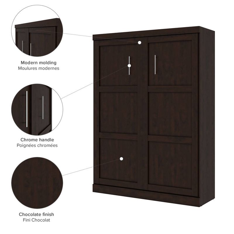 115" Queen Wall Bed Kit Chocolate - Bestar