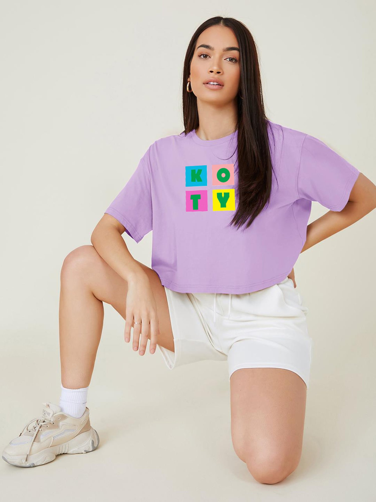 Kotty Lavender Graphic Print T-Shirt