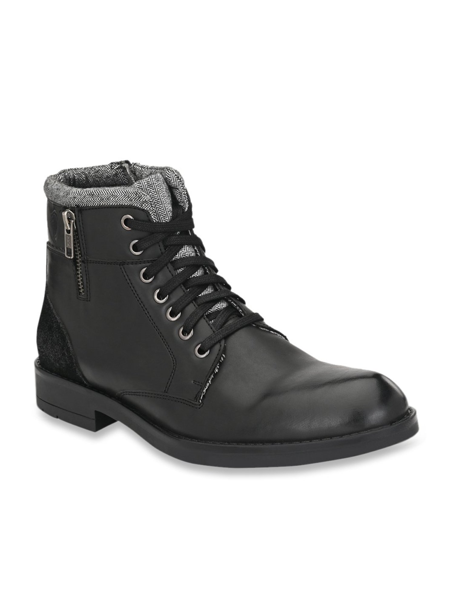Delize Men's Black Biker Boots