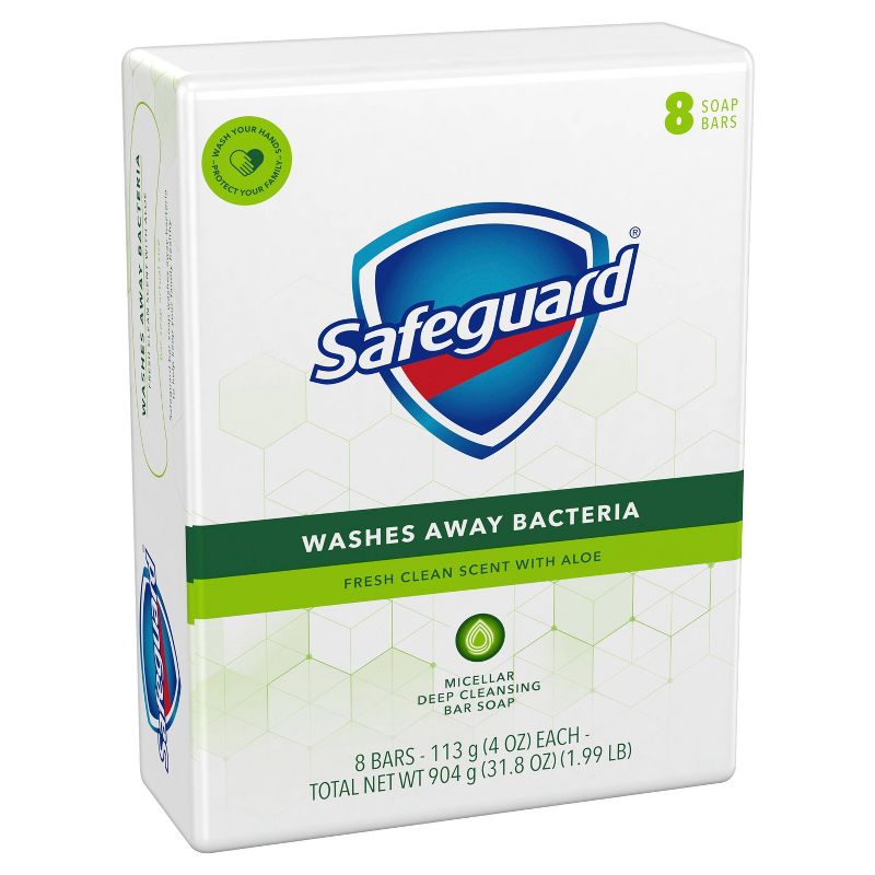 Safeguard Fresh Clean Scent with Aloe Bar Soap - 8pk - 4oz each