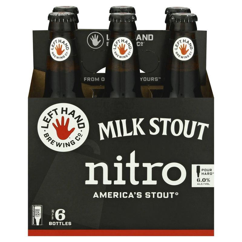 Left Hand Nitro Milk Stout Beer - 6pk/12 fl oz Bottles