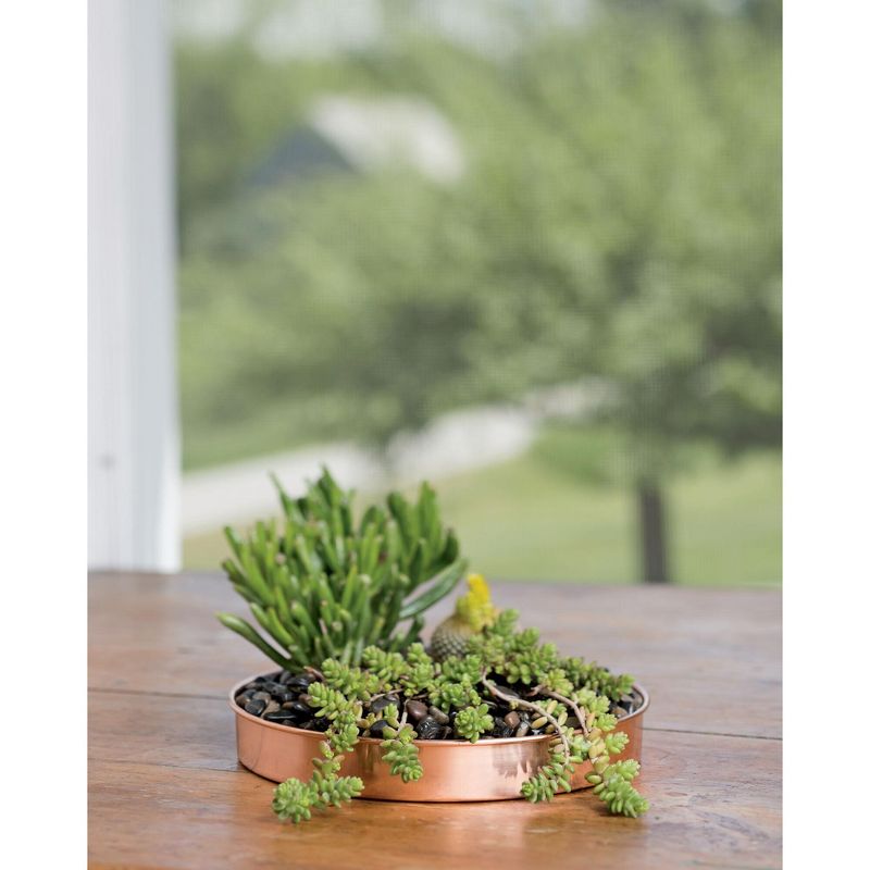 Small Round Copper Plant Tray, 10 - GARDENER'S SUPPLY CO.