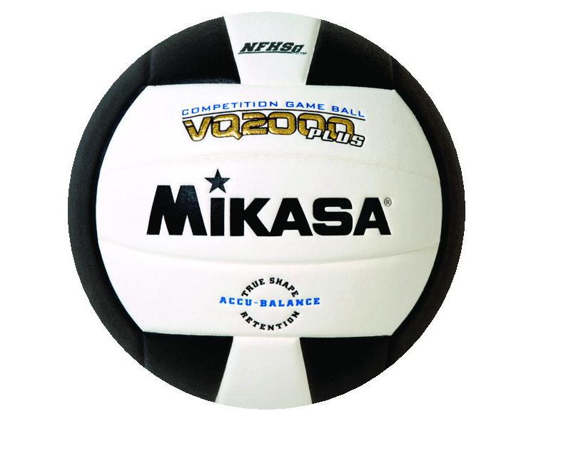 Mikasa VQ 2000 NFHS Volleyball, Black/White