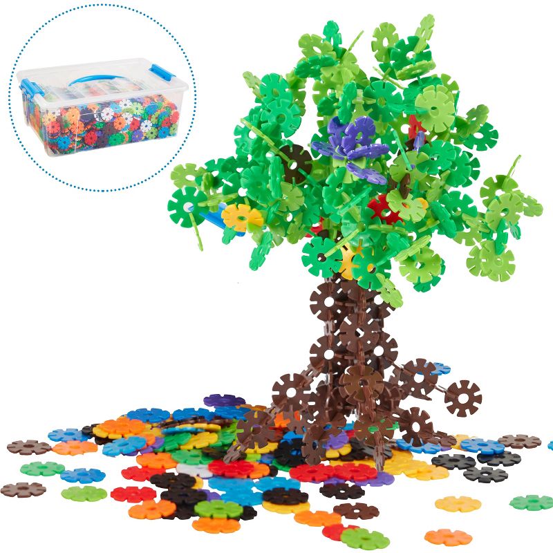 ECR4Kids Junior Connect-a-Cog Connecting Flakes | Math Manipulative Sensory Learning Toy | 2000 pc