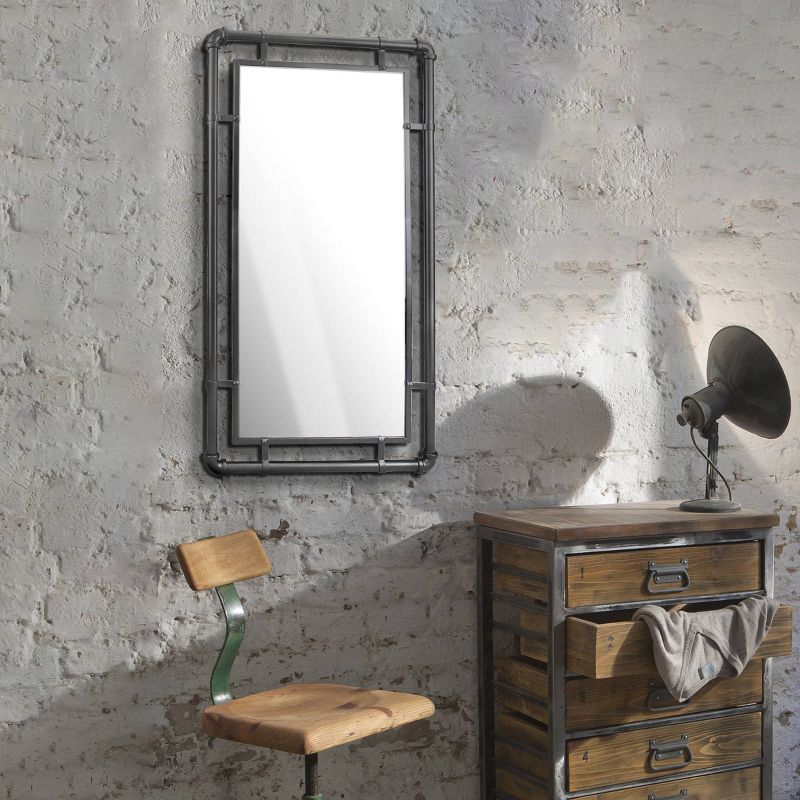 Large Rectangle Metal Decorative Wall Mirror - Stonebriar Collection