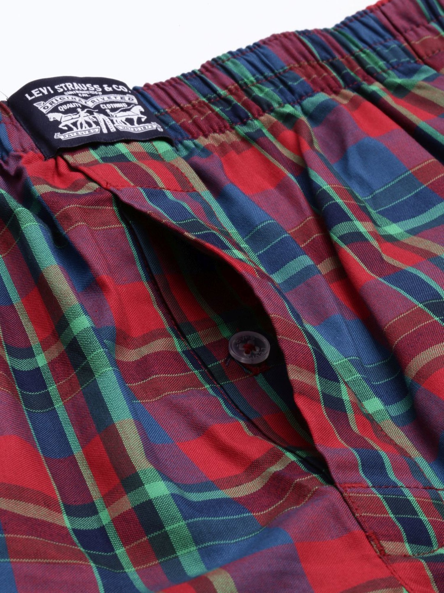 Levi's Multi Cotton Regular Fit Checks Boxers