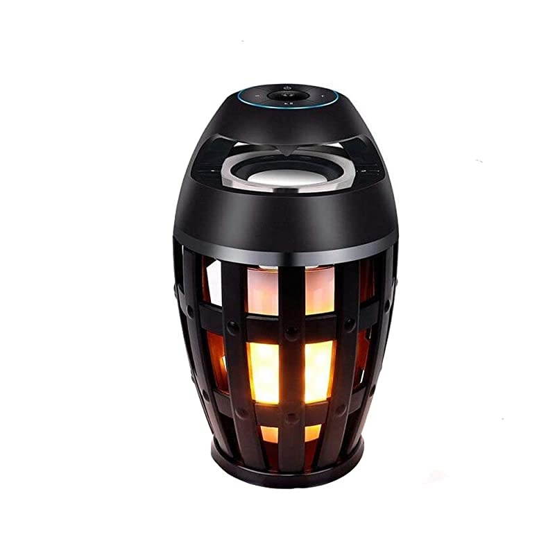 LED Flame Lamp Waterproof Bluetooth Speaker Wireless Stereo Bass Speaker Atmosphere Night Light for Party Home Camping Outdoor