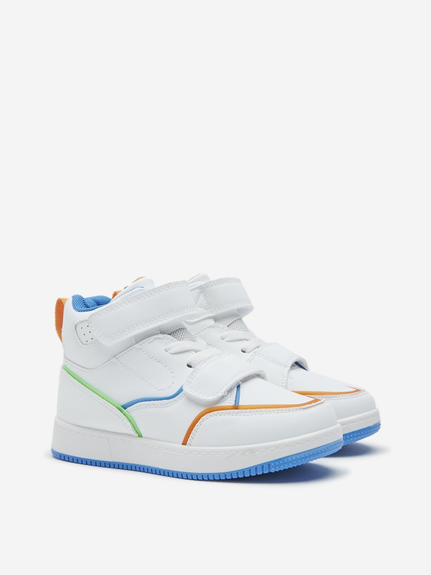 Yellow by Westside White Dual-Strap High-Top Boots