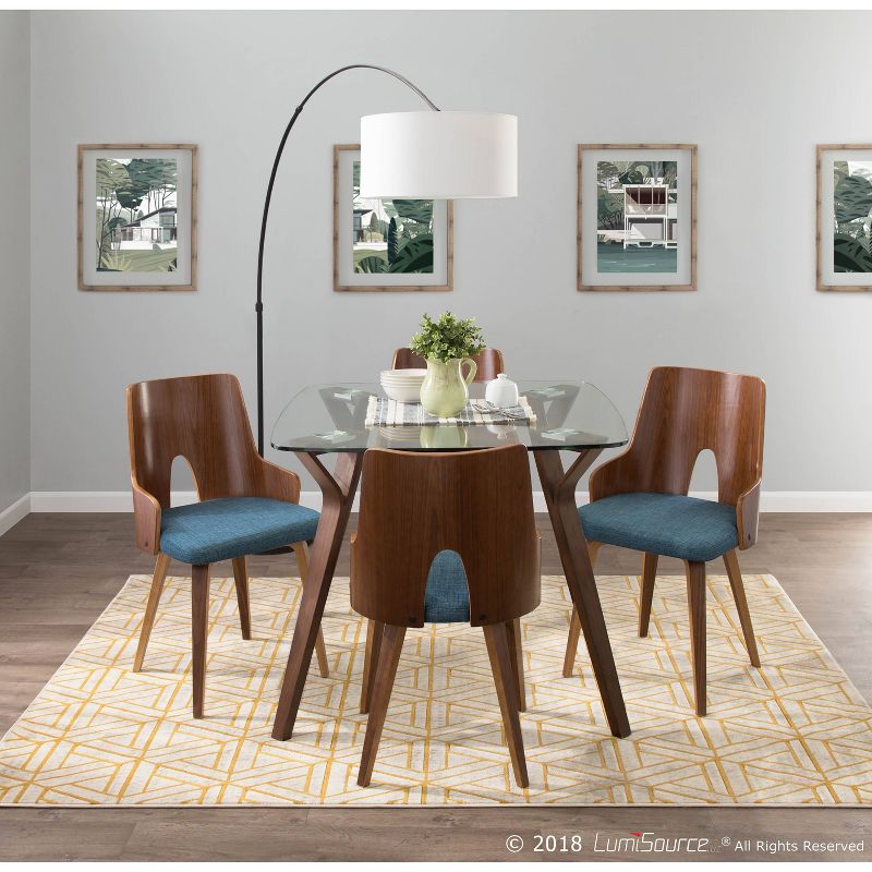 76" Salon Arc Floor Lamp White/Black - LumiSource