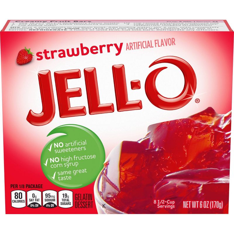 JELL-O Gelatin Strawberry - 6oz