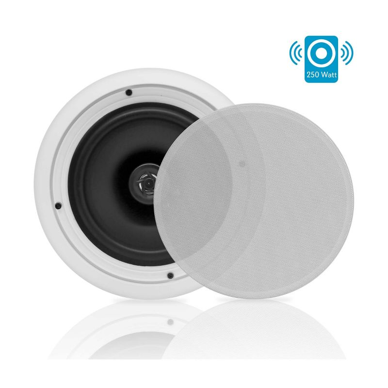 Pyle 8 Inch 2 Way In Wall Ceiling Home Speakers System Audio Stereo, 6 Speakers