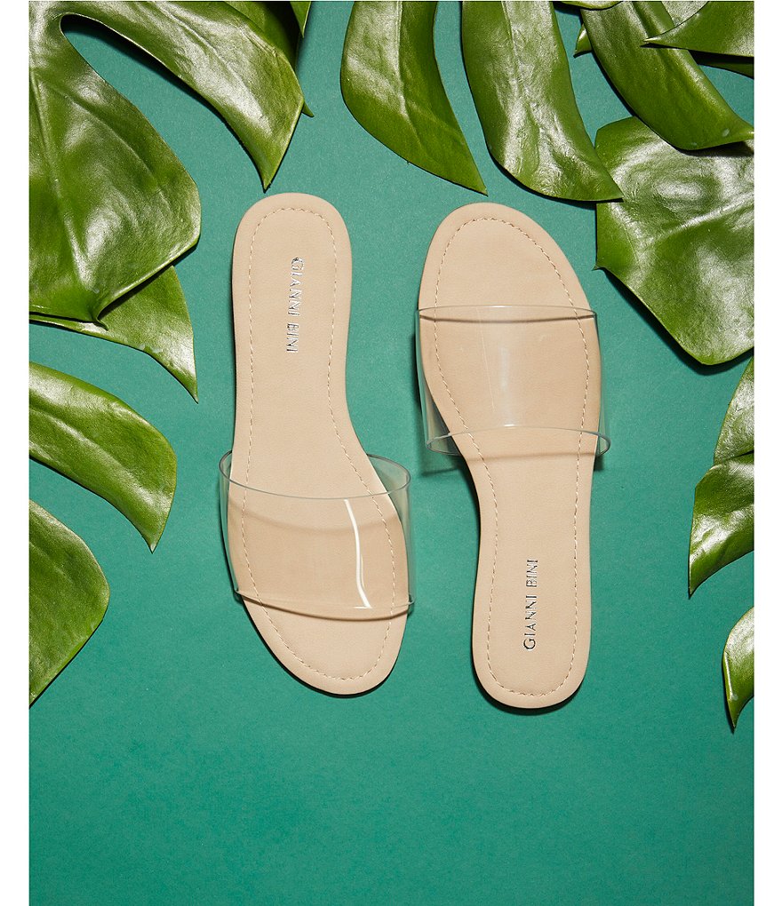 Gianni Bini Lottee Clear Vinyl Slides