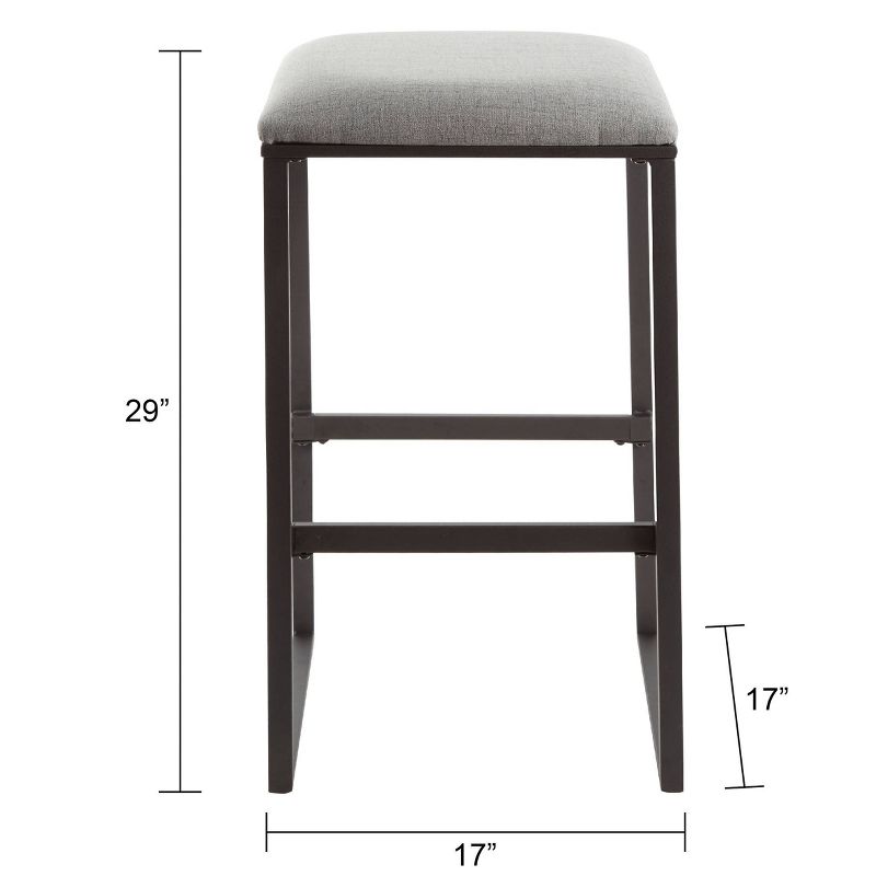 24" Square Base Saddle Stool Brown - Silverwood