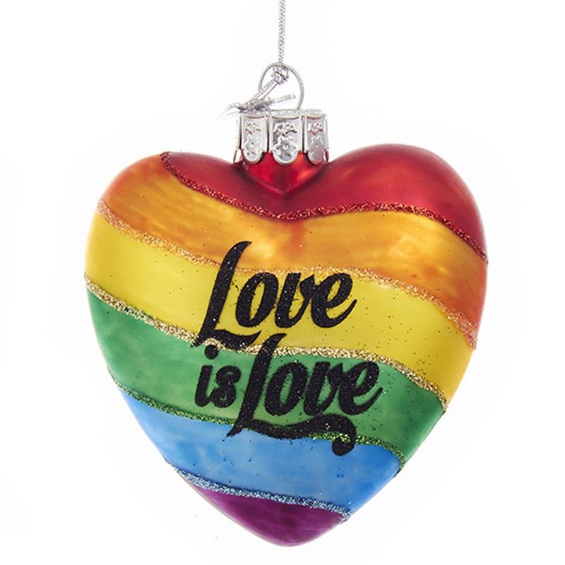 Holiday Ornaments 3.25" Love Is Love Noble Gems Hand Crafted  -  Tree Ornaments