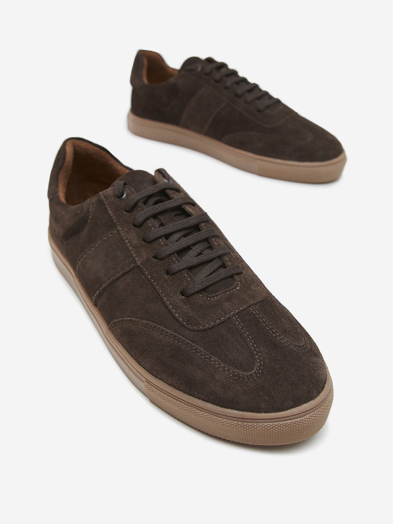 SOLEPLAY by Westside Brown Faux Suede Lace-Up Sneakers