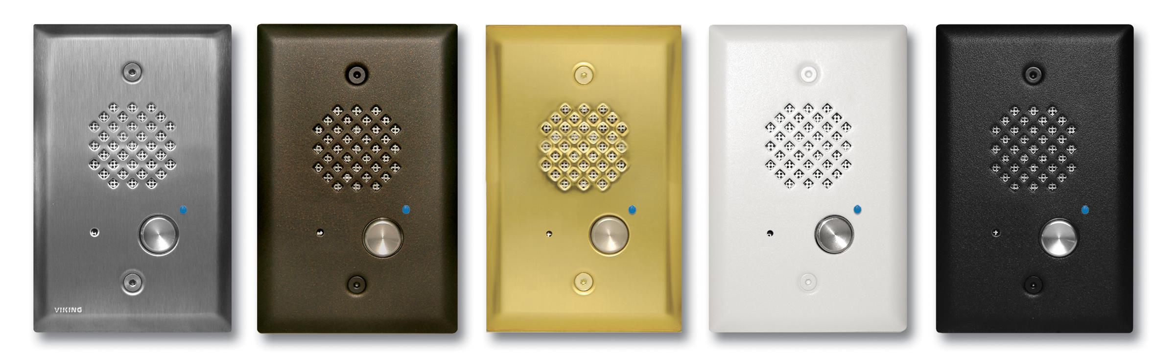 Viking - E40BN - Oil Rubbed Bronze Entry Phone with Automatic Disconnect and Blue LED, Flush Mounts in Single Gang Box