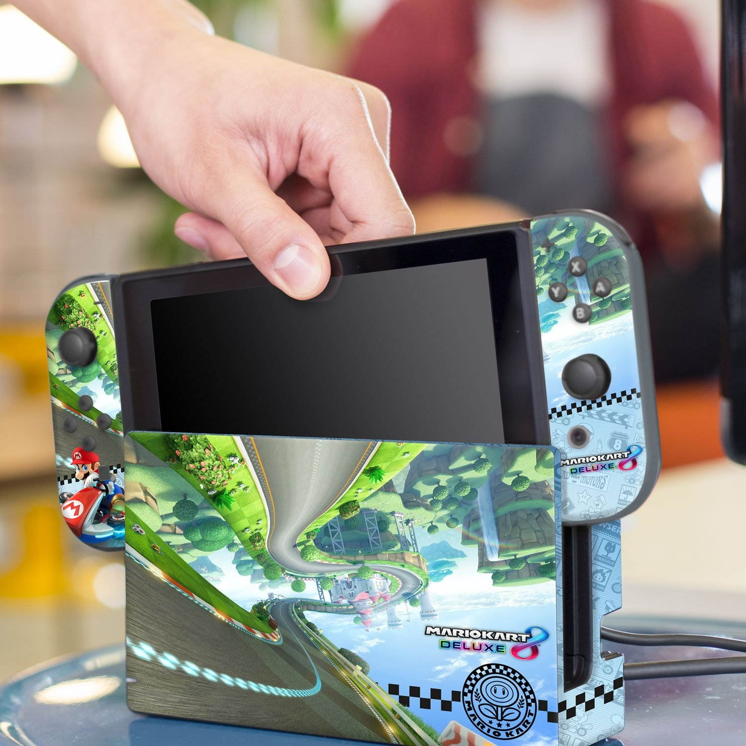 Controller Gear Nintendo Switch Skin & Screen Protector Set Officially Licensed By Nintendo - Super Mario Kart 8 Deluxe: "Anti Gravity" - Nintendo Switch