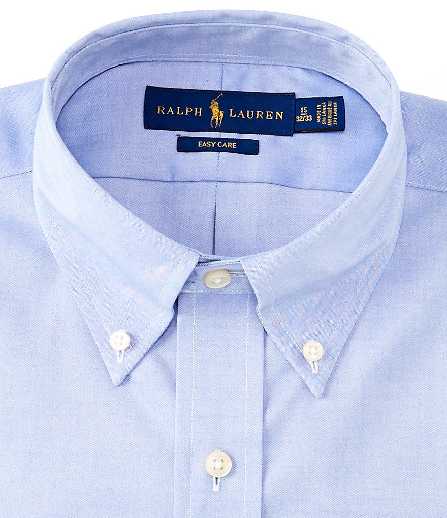 Gold Label Roundtree & Yorke Non-Iron Fitted Button-Down Collar Solid Dress Shirt