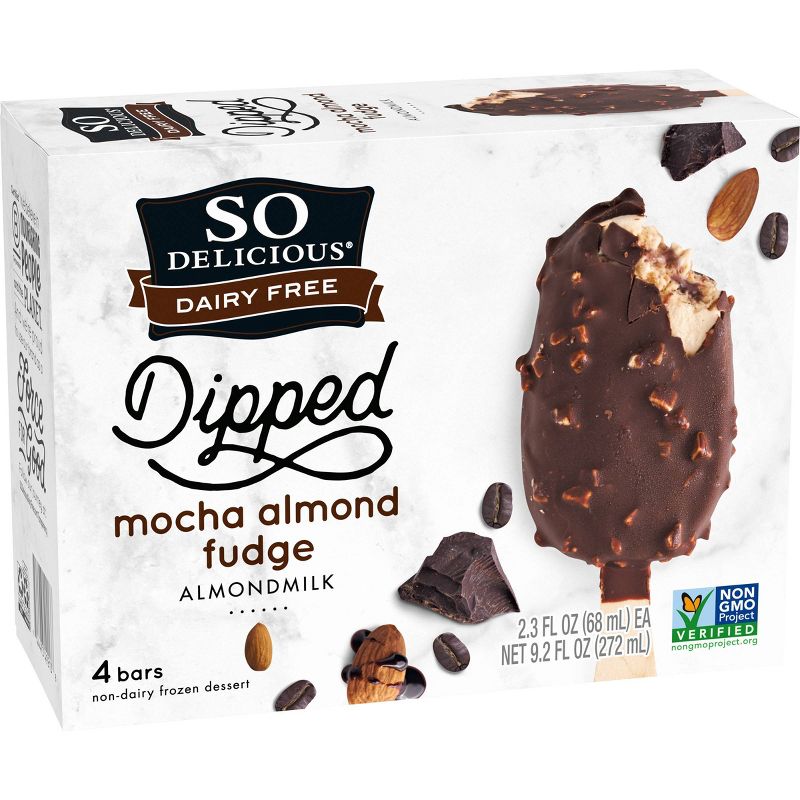 So Delicious Dairy Free Almond Milk - Mocha Almond Fudge Frozen Dessert Bar - 9.2oz