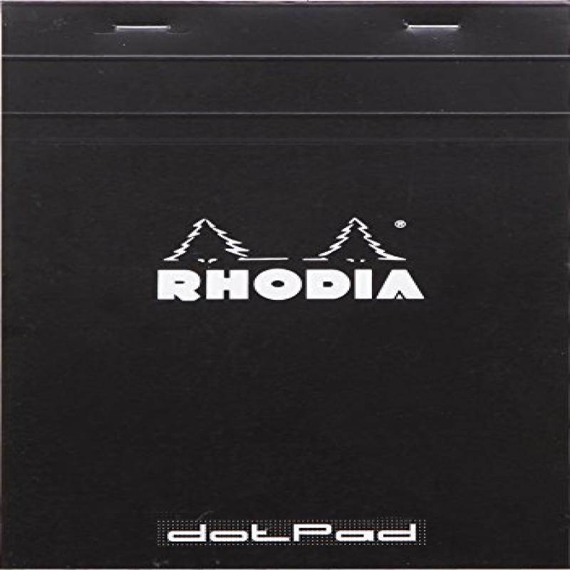 Rhodia No.16 A5 6 x 8 1/4 80 Sheet, Dot Pad, Black (16559)