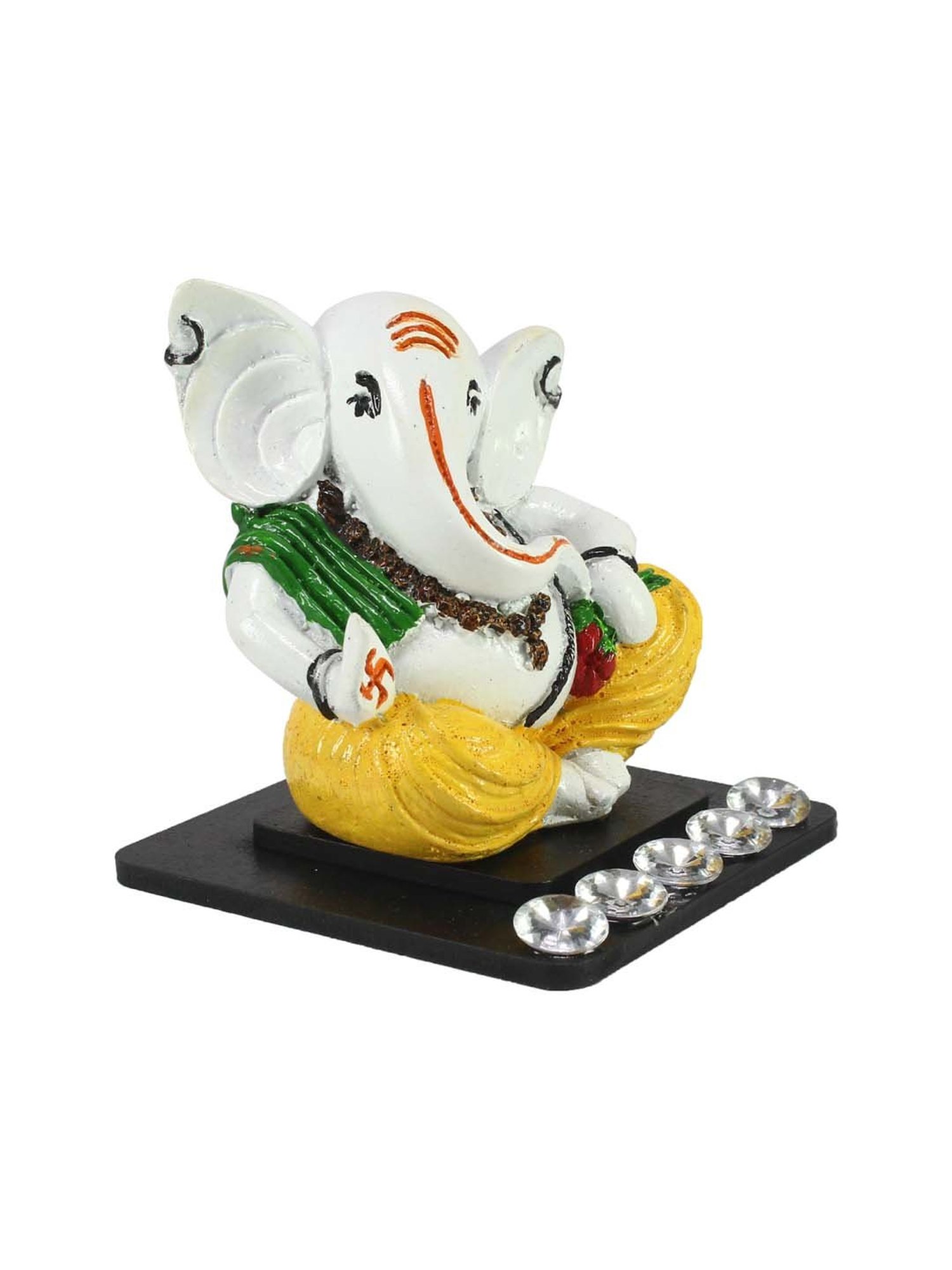 eCraftIndia Decorative Lord Ganesha Showpiece for Car Dashboard, Home Temple and Office Desks