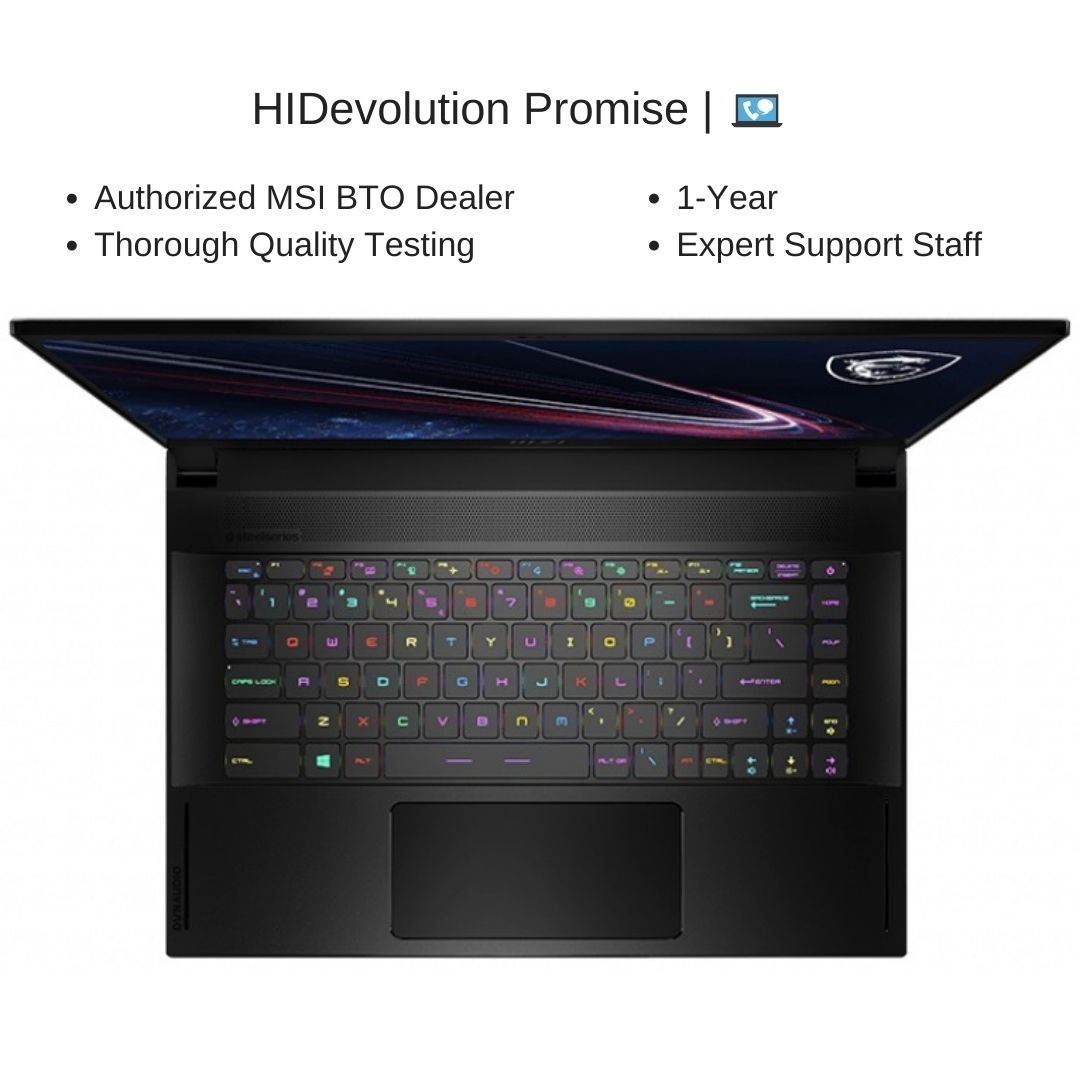 [2021] HIDevolution MSI GS66 Stealth 11UH 15.6" QHD 240Hz, 2.3 GHz i7-11800H, RTX 3080, 32 GB 3200MHz RAM, 4 TB PCIe SSD