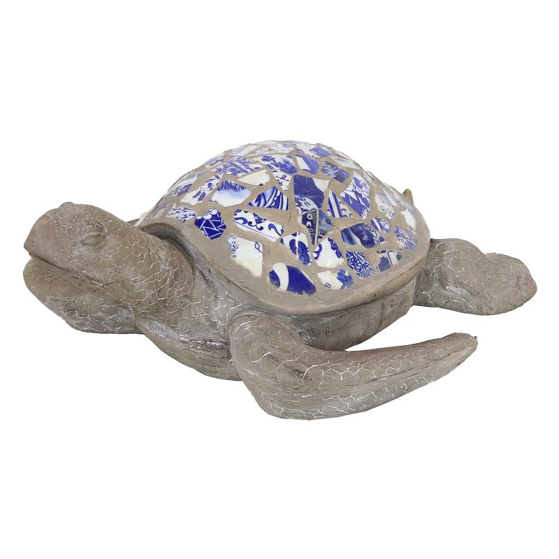 Sunnydaze 20" Sofia the Sophisticated Concrete Mosaic Sea Turtle Indoor/Outdoor Statue