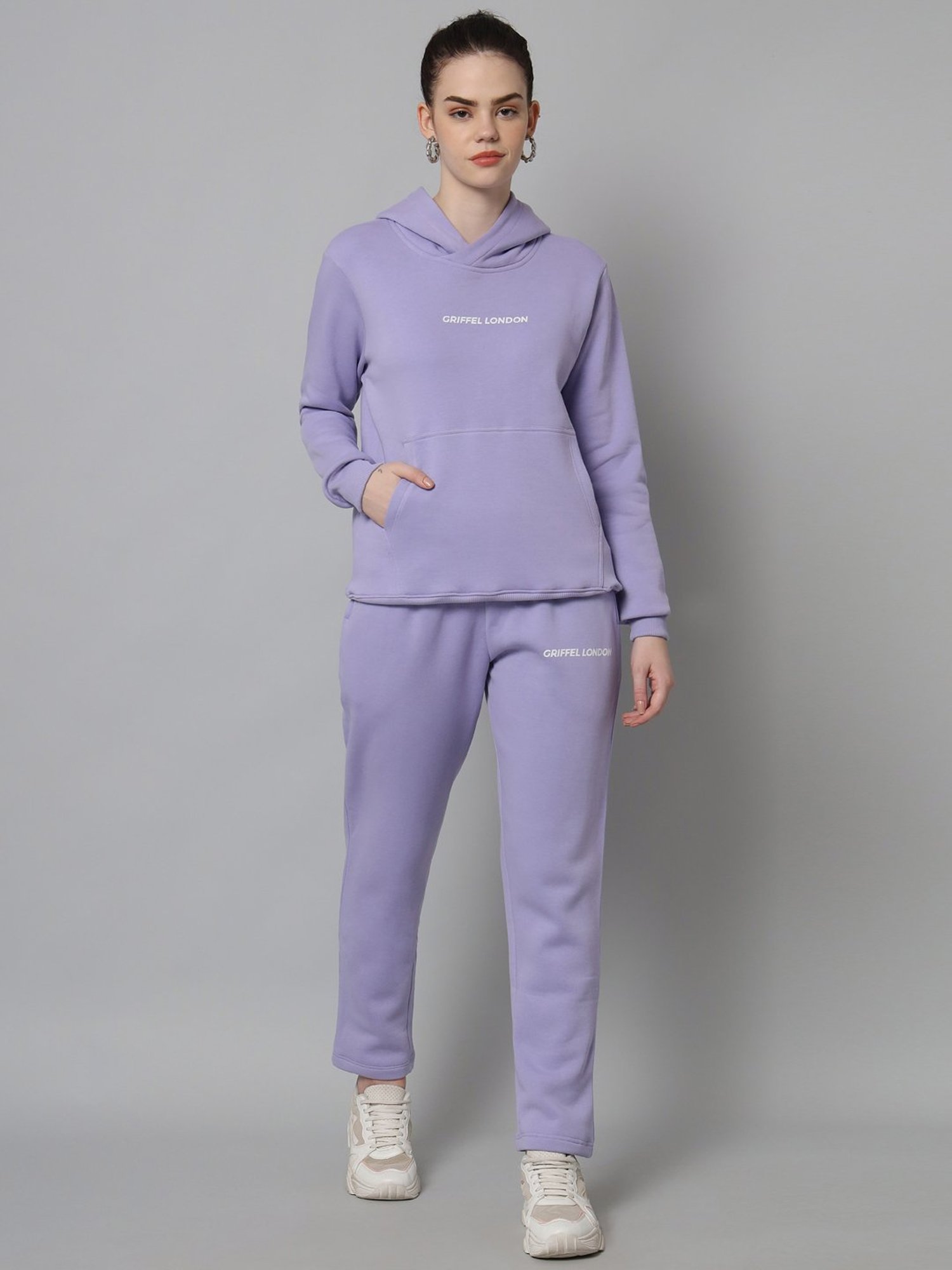 GRIFFEL Purple Regular Fit Track Suit