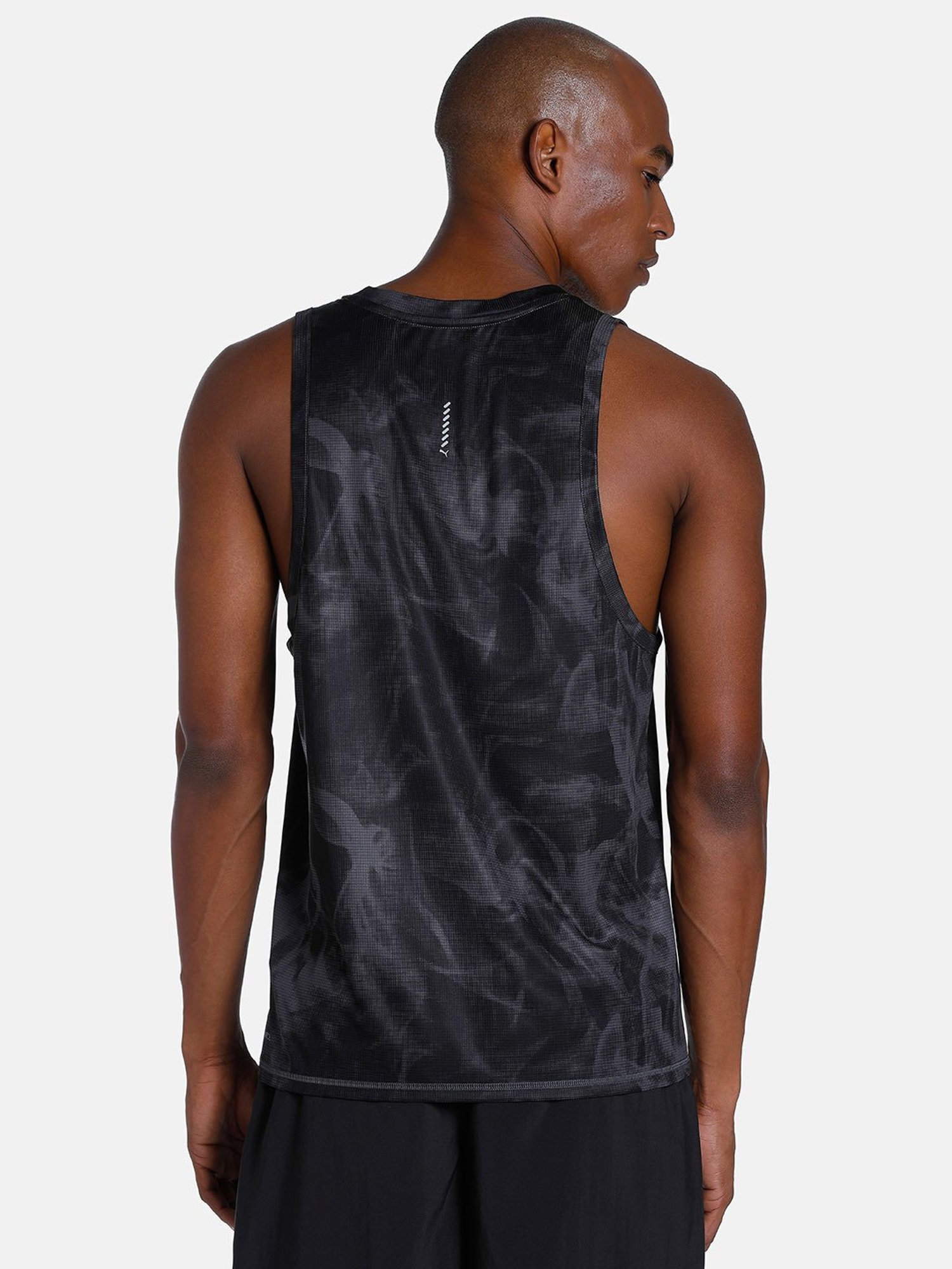 Puma Black Regular Fit Printed Tank Tee