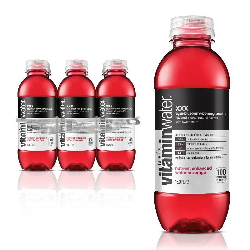 vitaminwater xxx açai- blueberry-pomegranate - 6pk/16.9 fl oz Bottles