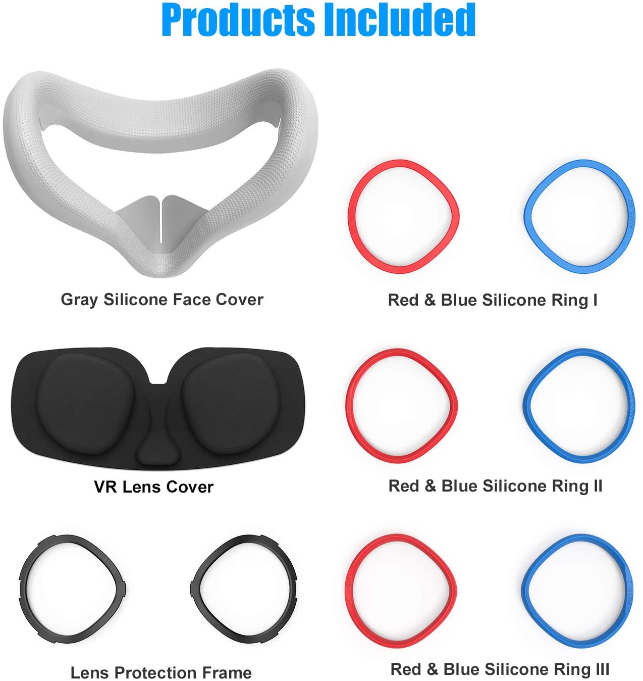 2 Pairs Oculus Quest 2 Elite Washable Silicone Handle Protective Cover