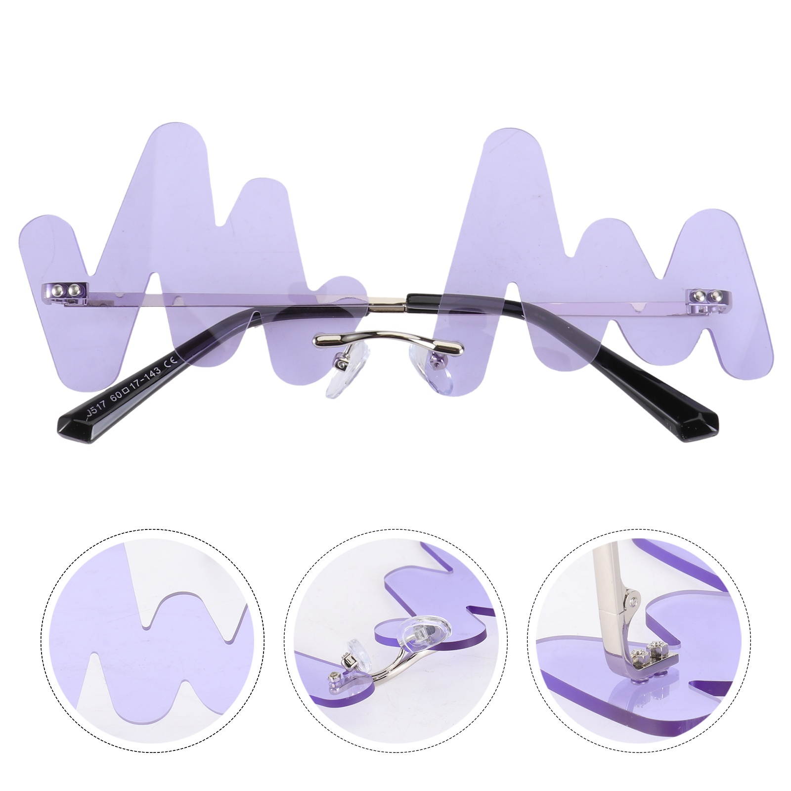 1pc Punk Eyeglasses Toy Funny Party Glasses Decoration Photo Shooting Prop