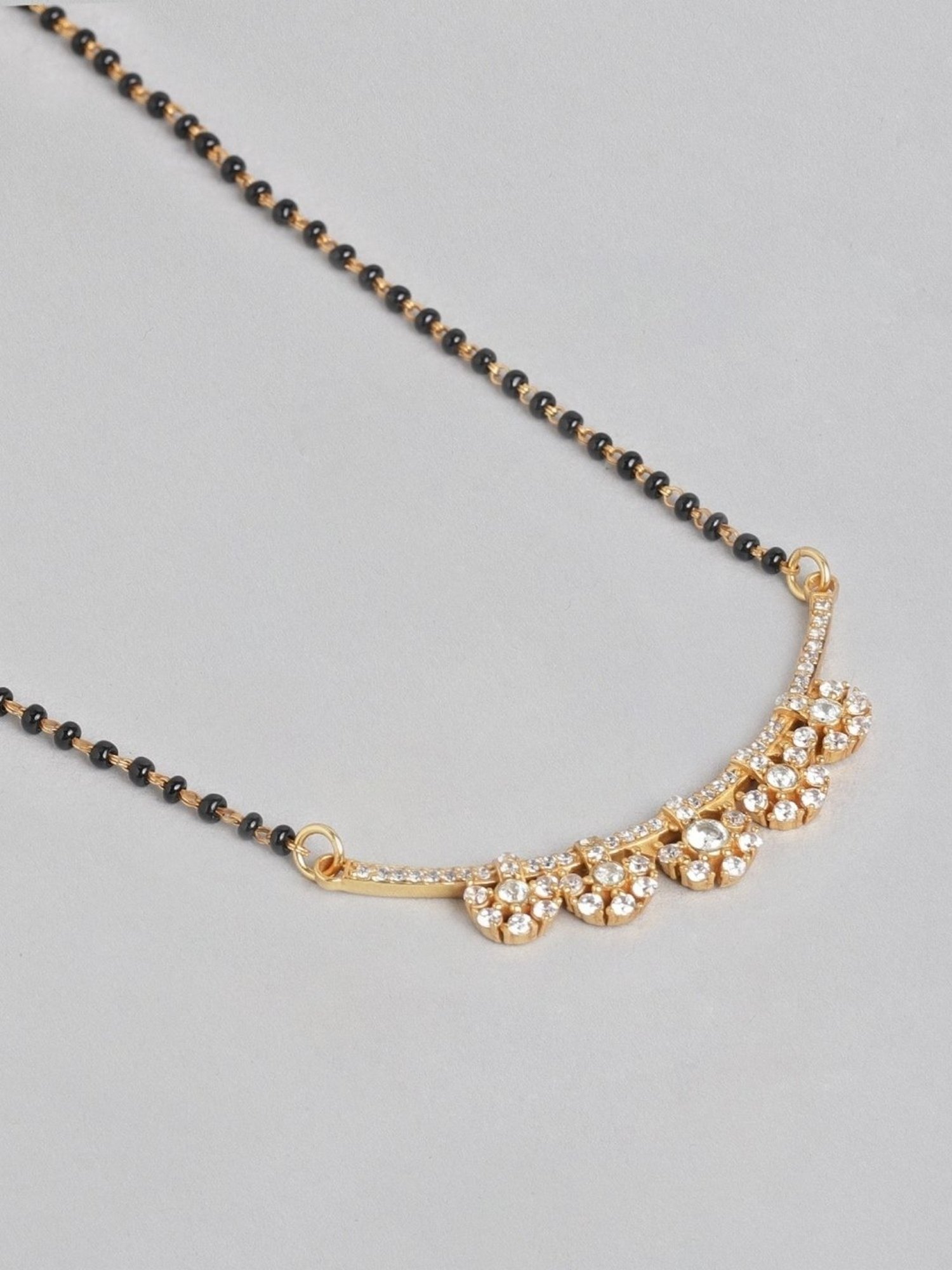 March by FableStreet 92.5 Sterling Silver Floral Mangalsutra for Women