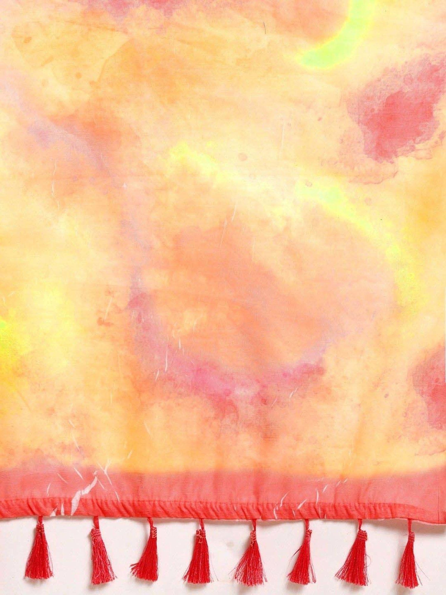 Silk Land Yellow Tie & Dye Saree With Unstitched Blouse