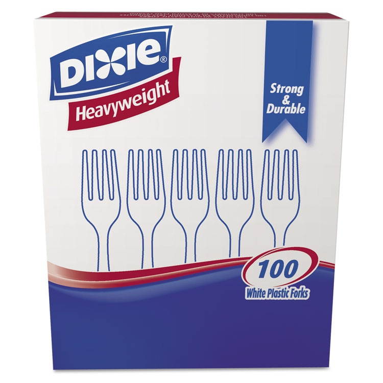 Dixie TM217 Plastic Tableware, Heavy Mediumweight Spoons, White, 1000/Carton