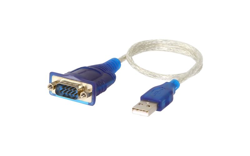 Sabrent USB to Serial Cable Adapter - 1 ft Serial Data Transfer Cable - Type A Male USB - DB-9 Male Serial