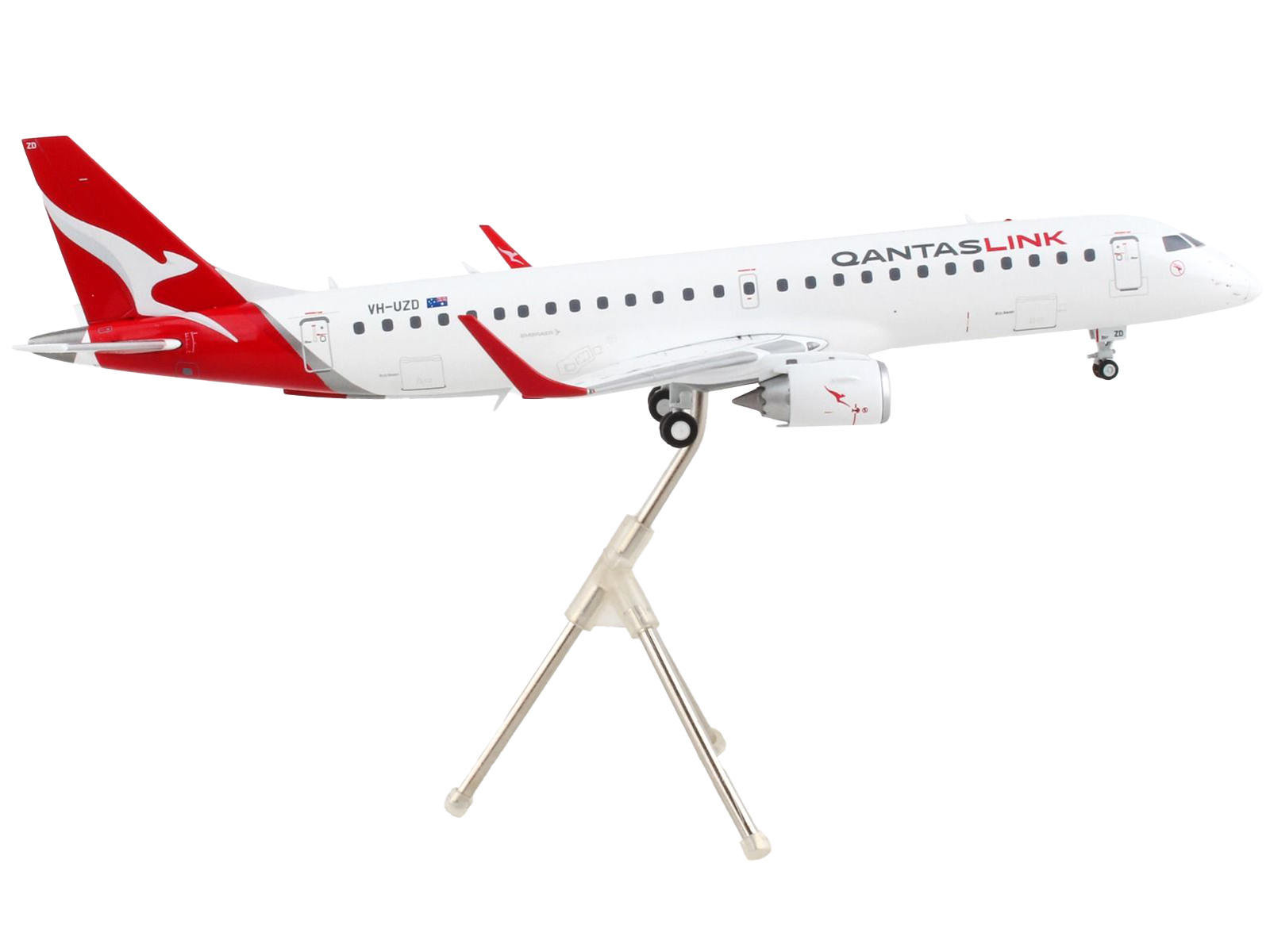 Embraer E190-E2 Commercial Aircraft "Wideroe" (LN-WEA) White with Green Tail 1/400 Diecast Model Airplane by GeminiJets