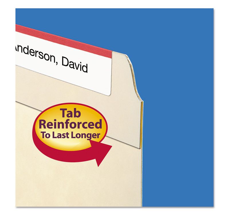 Smead File Folders 1/5 Cut Reinforced Top Tab Letter Manila 100/Box 10356