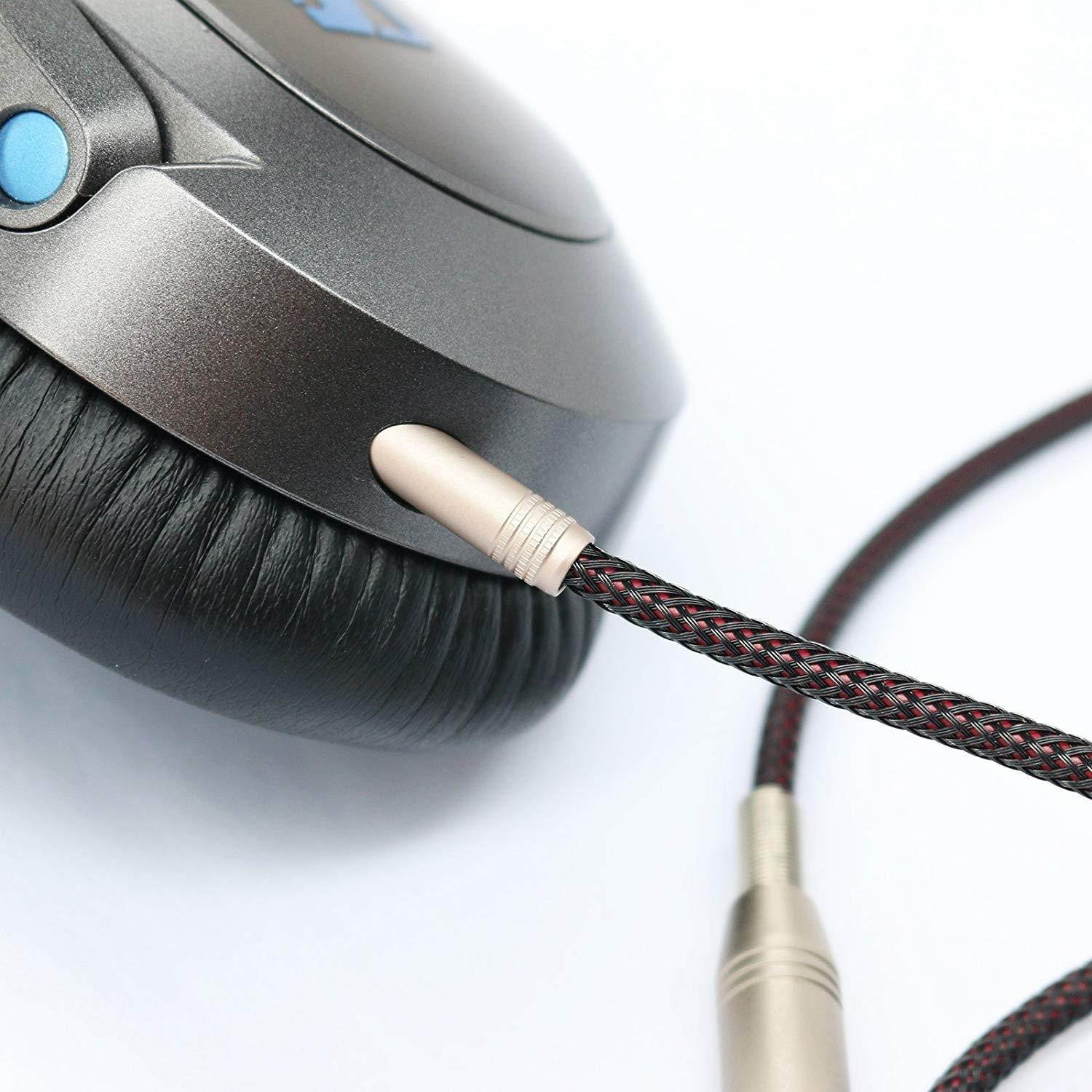 1.2m 3.9ft Replacement Audio upgrade Cable For Sennheiser HD6 MIX HD7 HD8 DJ Headphones