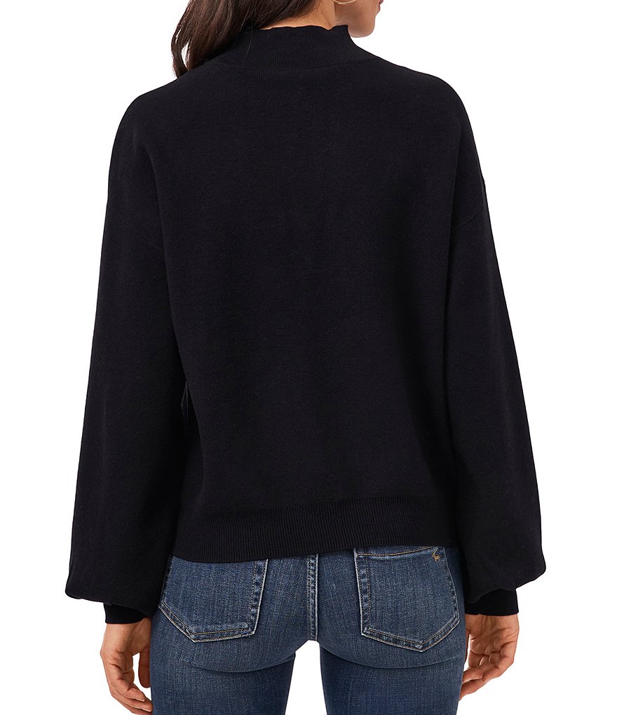 Alex Marie Rosa 3/4 Sleeve Button Front Round Neck Cardigan