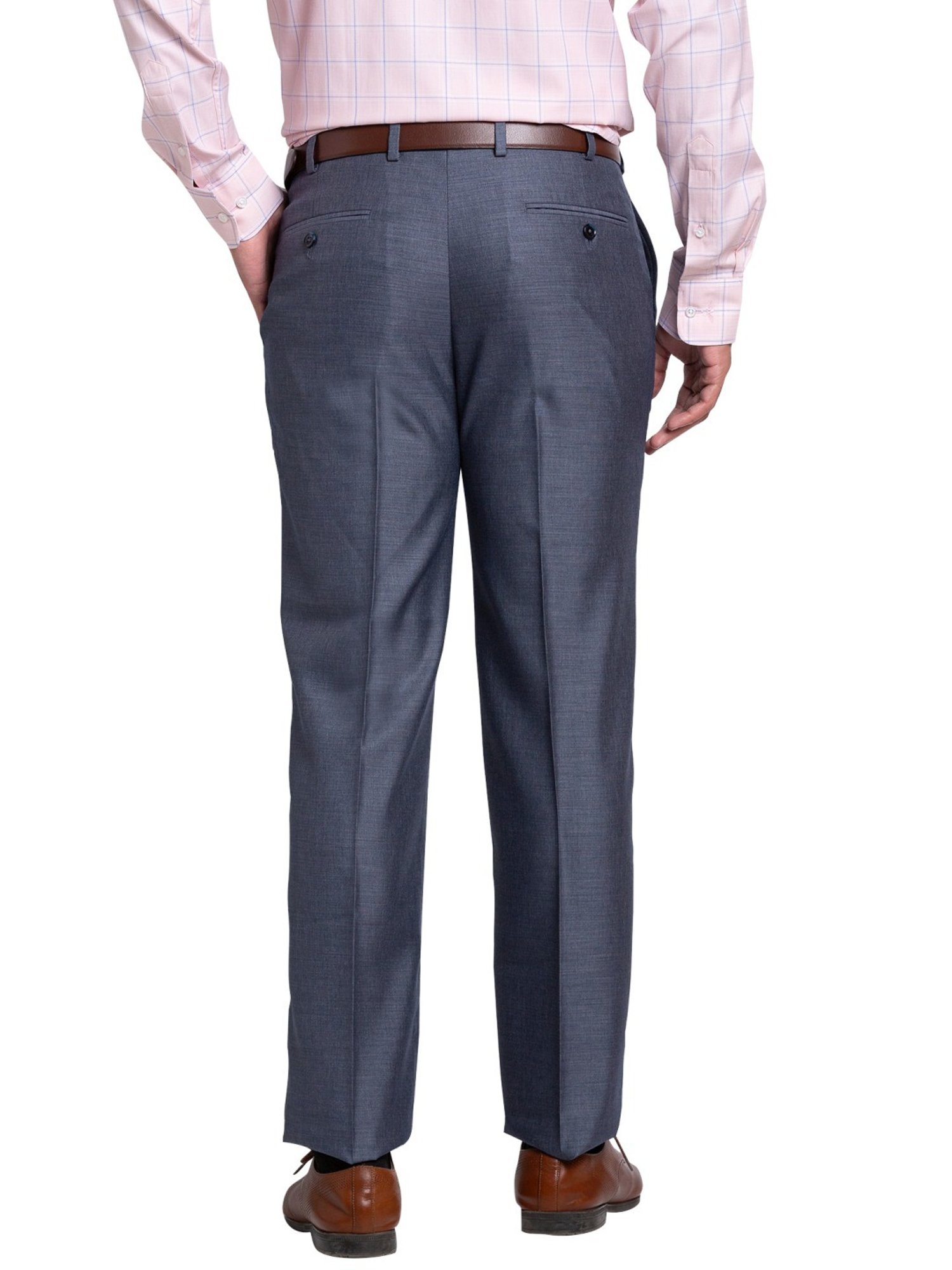 Park Avenue Blue Regular Fit Trousers