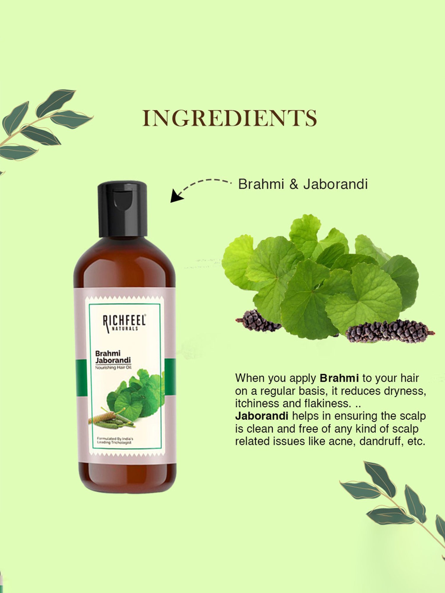 Richfeel Brahmi Jaborandi Nourishing Hair Oil - Pack of 2