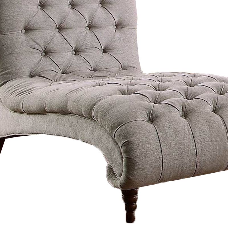 Pease Contemporary Faux Leather Upholstered Crystal Button Tufted Chaise Lounge White - Baxton Studio