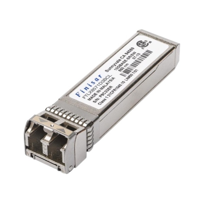 Finisar FTLX8574D3BCL 850Nm Vcsel, Pin, 10Gbase-Sr/Sw, 1200-Mx-Snl-I, 10.5 Gb/S Multi-Rate Transceive