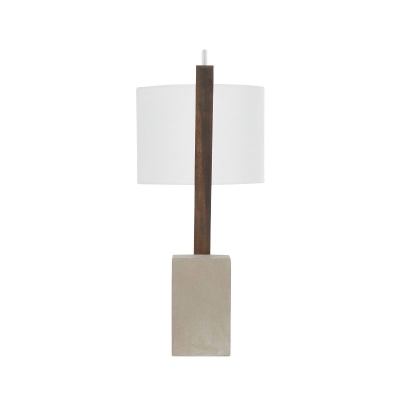 Robyn Table Lamp with Concrete Base and Shade (Includes LED Light Bulb) White - LumiSource